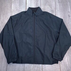 Fabletics Mens Windbreaker Jacket XL Black Interval Vented Lightweight Full Zip